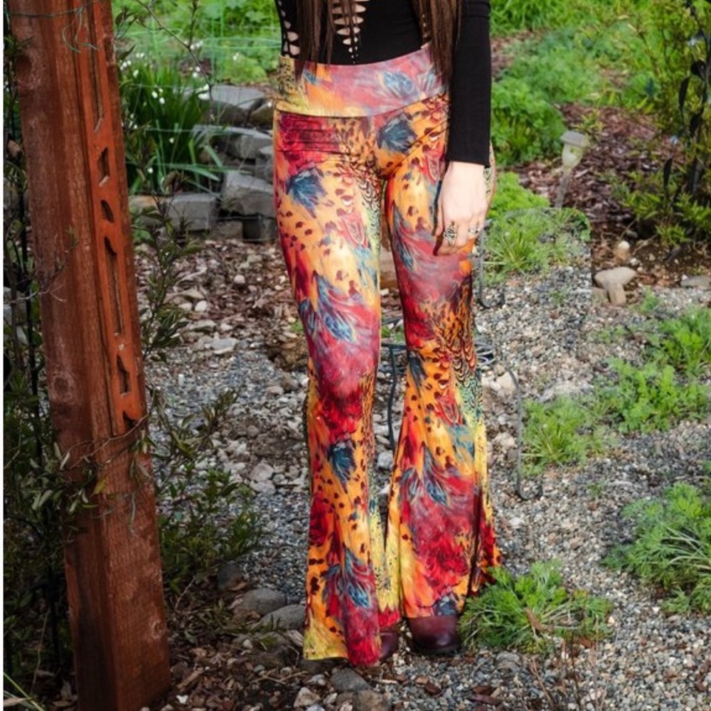Warrior Within Designs Red Feather 70’s Bellbottom